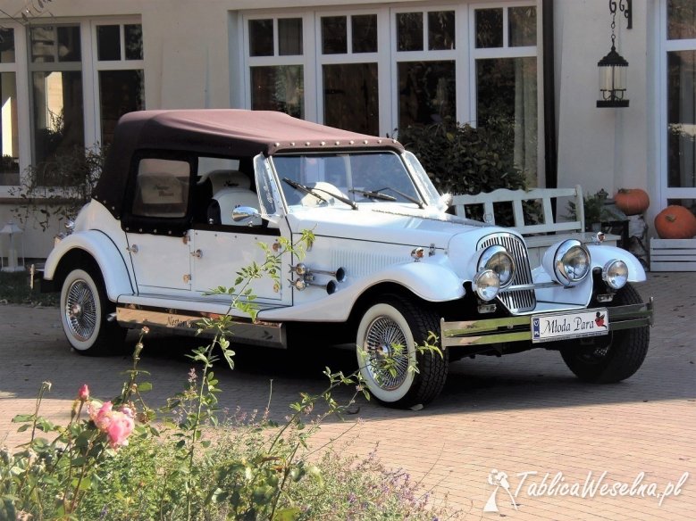 Zabytkowy Kabriolet do ślubu RETRO samochody na wesele Wypożyczalnia aut Wynajem limuzyn na ślub wesela