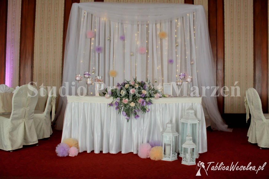 Bukiety ślubne, dekoracje sal weselnych, Kościoła, dekoracja światłem!