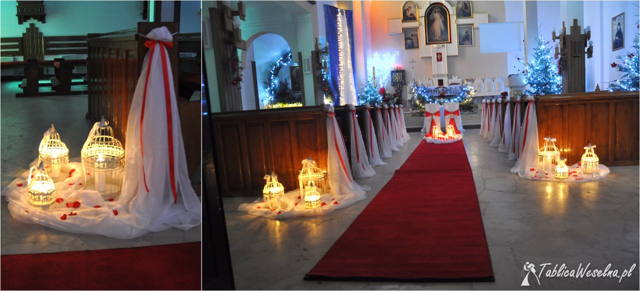 Pracownia WeddingStory dekoracje kościoła Lublin 