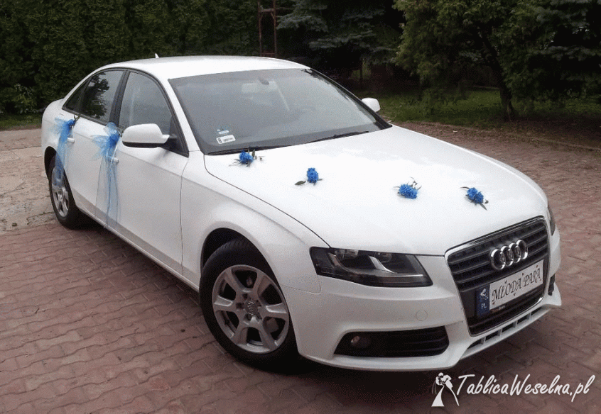 Auto do ślubu Audi A4 B8 białe