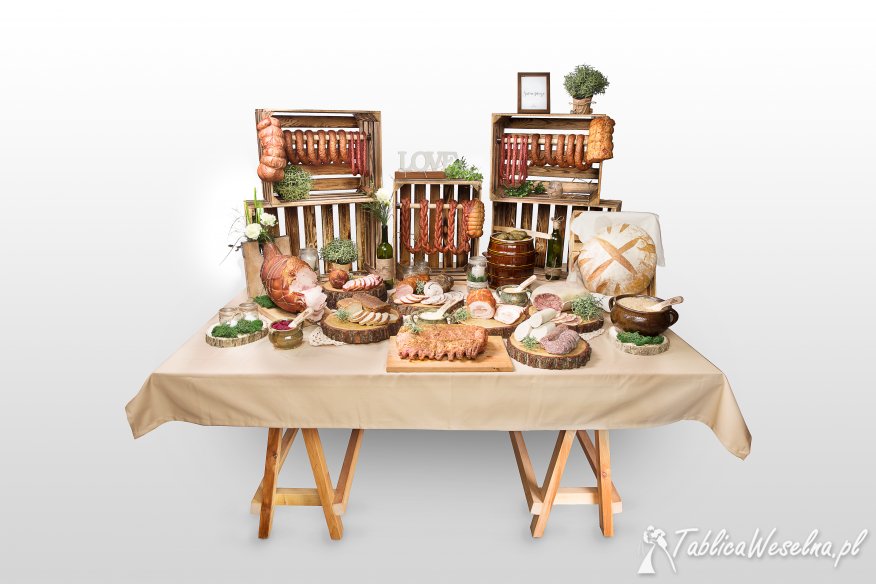 Tradycyjne wyroby stół wiejski na wesela  - Firma Kamiński