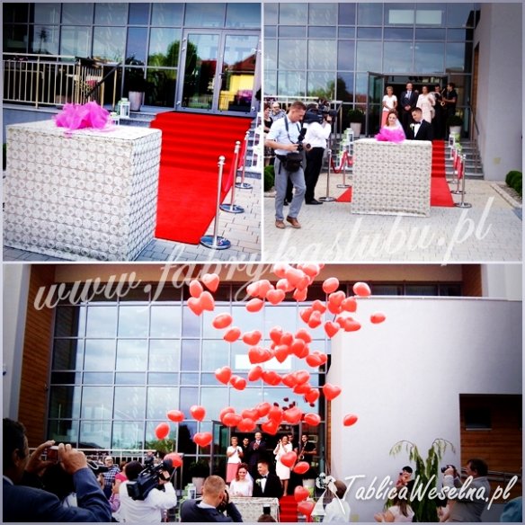 Wypuszczanie balonów z pudła prezentu pompowanie balonów  z helem dekoracje balonowe