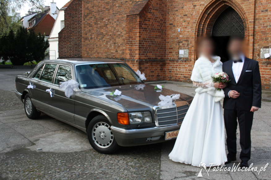 MERCEDES S-Klasa SEL W126 LONG auto limuzyna samochód do ślubu WYNAJEM 